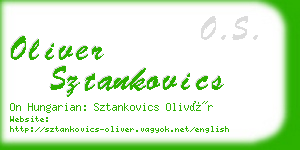 oliver sztankovics business card